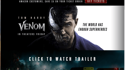Amazon 'Venom' Web Page